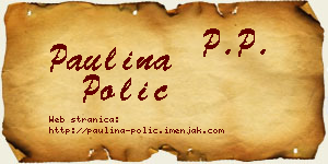 Paulina Polić vizit kartica